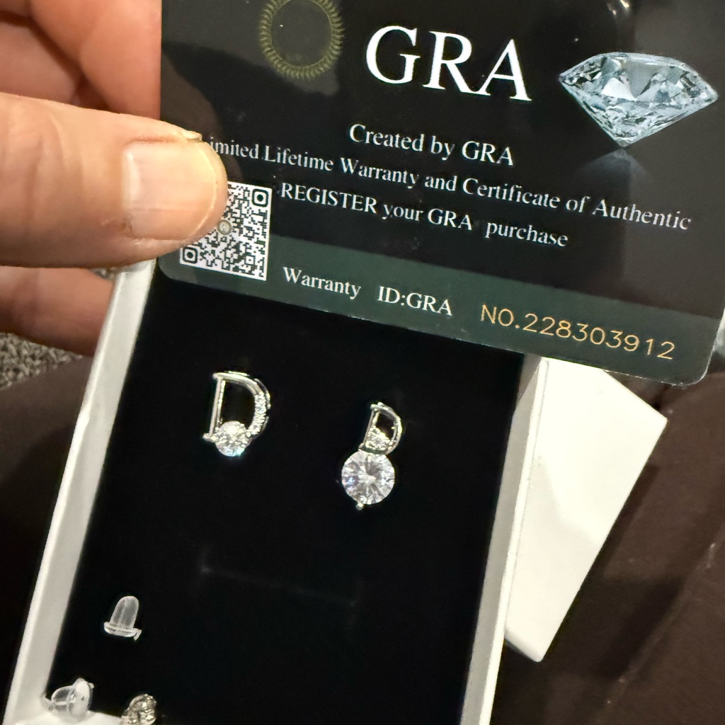 2 Ctw Moissanite D Diamond Stud Earrings